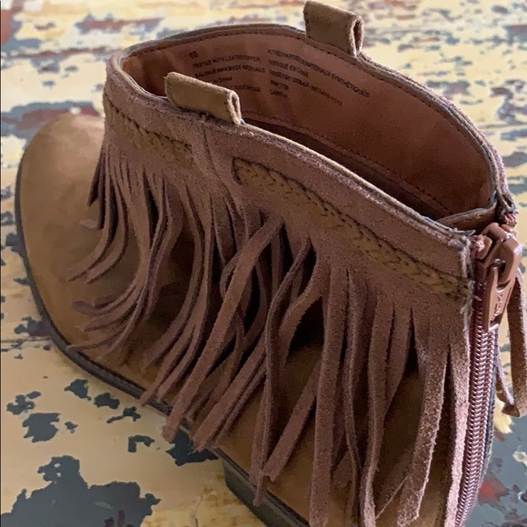 💥 FAUX SUEDE ANKLE BOOTS SZ 10 - Picture 4 of 8